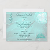 Invitation Princess Coach, Chevaux & Disco Ball Anniversaire (Dos)