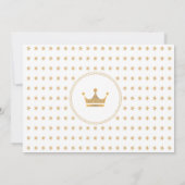 Invitation Princess Crown Anniversaire Rose Gold Floral Party (Dos)