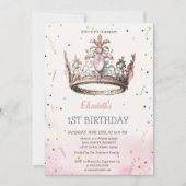 Invitation Princess Crown Fairytale Anniversaire (Devant)