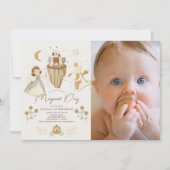 Invitation Princess Dragon Boho Fairytale 1er Anniversaire Ph (Devant)