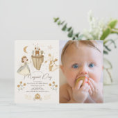 Invitation Princess Dragon Boho Fairytale 1er Anniversaire Ph (Debout devant)