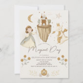 Invitation Princess & Dragon Boho Fairytale Girl Birthday (Devant)