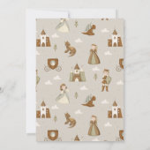 Invitation Princess & Dragon Boho Fairytale Girl Birthday (Dos)