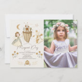 Invitation Princess & Dragon Boho Fairytale Photo Anniversair (Devant)