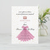 Invitation Princess Dress Fairytale Une Fois Anniversaire (Debout devant)