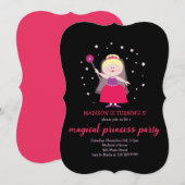 Invitation PRINCESS DRESS UP BLONDE HOUSE Anniversaire (Devant / Derrière)