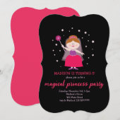 Invitation PRINCESS DRESS UP Brunette HOUSE Anniversaire (Devant / Derrière)