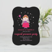 Invitation PRINCESS DRESS UP Brunette HOUSE Anniversaire (Debout devant)
