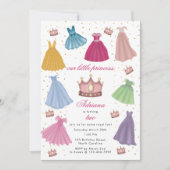 Invitation Princess Dresses Fairytale Petite Fille Anniversai (Devant)