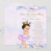 Invitation Princess Drive Par Baby shower (Devant / Derrière)