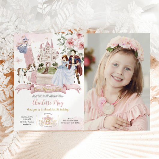 Invitation Princess Fairytale Book Il était une fois annivers