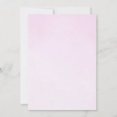 Invitation Princess Fairytale Castle Rose Baby Girl Douche (Dos)