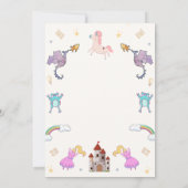 Invitation Princess Fairytale Dragon Unicorn Baby shower (Dos)