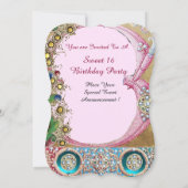 INVITATION PRINCESS FLORAL SWEET 16 FÊTE D'ANNIVERSAIRE AVEC  (Dos)