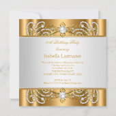 Invitation Princess Gold White Pearl Diamond talons hauts (Dos)