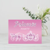 Invitation Princess Horses & Carrie Birthday Party (Debout devant)