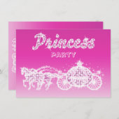 Invitation Princess Horses & Carrie Birthday Party (Devant / Derrière)