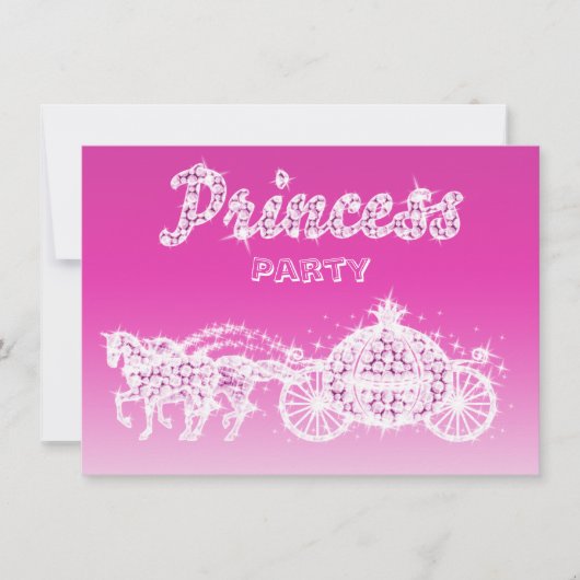 Invitation Princess Horses & Carrie Birthday Party (Devant)