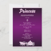 Invitation Princess Horses & Carrie Fête d'anniversaire (Dos)