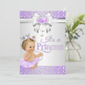 Invitation Princess Lavender Lilac & Silver Diamonds Bow (Debout devant)