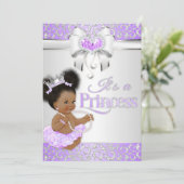 Invitation Princess Lilac & Silver Diamond Africain Américain (Debout devant)