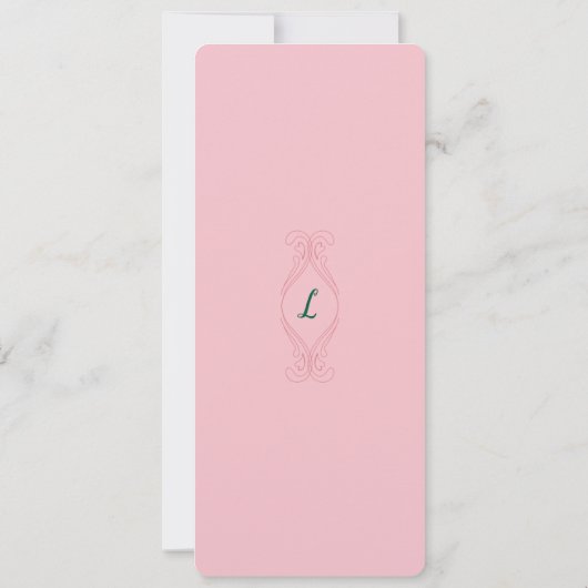 Invitation Princess Pink and Green Tea Party Anniversaire (Dos)