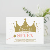 Invitation Princess Pink Anniversaire de enfant Party (Debout devant)