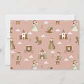 Invitation Princess Pink Fairytale Dark Skin 1er anniversaire (Dos)