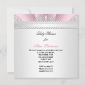 Invitation Princess Pink Pearls Diamond Tiara Baby shower (Dos)