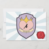 Invitation Princess & Prince Fairytale Castle Photo Anniversa (Dos)