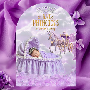 Invitation Princess Purple Baby shower Horse Carrie