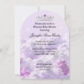 Invitation Princess Purple Lilac Baby shower Tiara (Dos)
