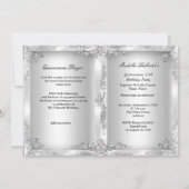 Invitation Princess Quinceanera Silver Photo Party (Dos)