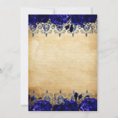 Invitation Princess Royal Blue Butterfly Quinceañera (Dos)