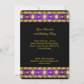 Invitation Princess Royal Purple Gold Diamond Queen Crown (Dos)