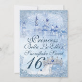 Invitation Princess Snowflake Sweet 16 Mis Quince (Devant)