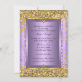 Invitation Princess Sweet 16 Gold Lavender Purple Party (Dos)