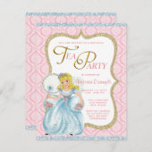 Invitation Princess Tea Party (Devant / Derrière)