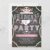 Invitation PRINCESS TEA PARTY Anniversaire Parties scintillan (Devant)