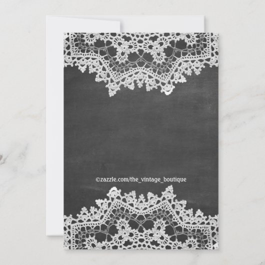 Invitation Princess Tutu Chalkboard Baby Girl Douche (Dos)