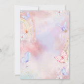 Invitation Princess Unicorn Butterfly Rainbow Anniversaire (Dos)
