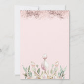 Invitation Princess Watercor Crown Floral 80e anniversaire (Dos)