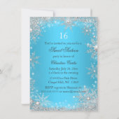 Invitation Princess Winter Wonderland Blue Sweet 16 (Dos)