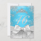 Invitation Princess Winter Wonderland Blue Sweet 16 (Devant)