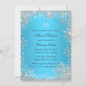 Invitation Princess Winter Wonderland Blue Sweet 16 (Dos)