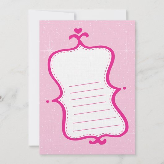 Invitation Princesse (Dos)