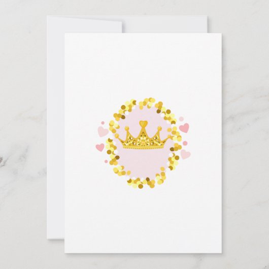 Invitation Princesse 1er anniversaire (Dos)