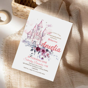 Invitation Princesse 1er Anniversaire Fairy Tale