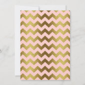 Invitation Princesse 1er Anniversaire Fête Rose & Or (Dos)