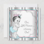 Invitation Princesse 1ère fête d'anniversaire (Devant)